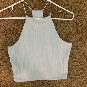Cropped light blue tank